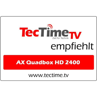AX Quadbox HD 2400 E2 Linux Receiver mit Wechseltuner DVB-S2 / DVB-C / DVB-T/T2 (powered by Opticum)