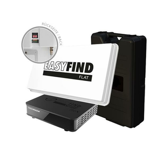 EasyFind Flat Traveller (Micro/Selfsat) Flachantenne mit integriertem Satfinder Easyfind2 im Koffer mit/ohne Receiver