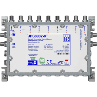 Jultec JPS0902-8T/M Unicable EN50494 Einkabelumsetzer fr 2 Satelliten (2x8 UBs/IDs/Umsetzungen)