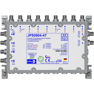 Jultec JPS0904-4T/M Unicable EN50494 Einkabelumsetzer fr 2 Satelliten (4x4 UBs/IDs/Umsetzungen)