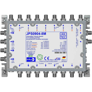 Jultec JPS0904-8T/M Unicable EN50494 Einkabelumsetzer fr 2 Satelliten (4x8 UBs/IDs/Umsetzungen)