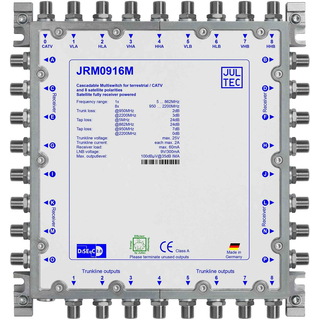 Jultec JRM0916M Multischalter (9/16 fr 2 Satelliten - voll receivergespeist)