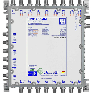 Jultec JPS1706-4T/M JESS EN50607 Einkabelumsetzer fr 4 Satelliten (6x4 UBs/IDs/Umsetzungen)