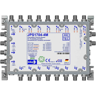 Jultec JPS1704-8T/M JESS EN50607 Einkabelumsetzer fr 4 Satelliten (4x8 UBs/IDs/Umsetzungen)