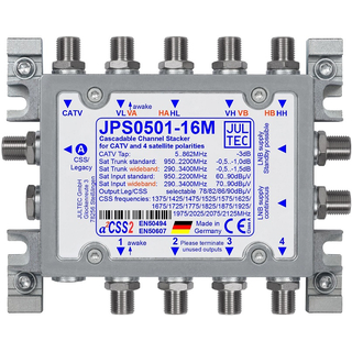 Jultec JPS0501-16T/M (Gen 2) Unicable/JESS Multischalter (1x16 UBs/IDs/Umsetzungen- aCSS2 Technologie)