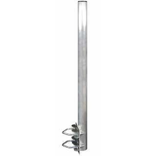 Alu- Mast fr Balkongelnder / Mastverlngerung mit Zahnschelle 80cm (vertikale und horizontale Befestigung)