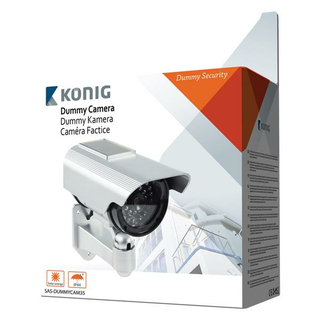 KNIG CCTV Dummy- Kameraattrappe fr den Aussenbereich mit Solarpanel