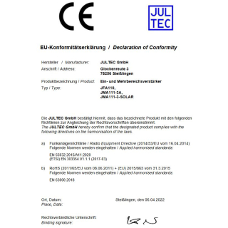 Jultec JMA111-3A Verstrker - Multiband Amplifier (ohne Netzteil)