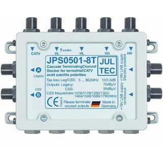 Unicable Umsetzer JULTEC JPS0501-8A/M/T/TN (erweiterbar bis auf mehrere 100 Teilnehmer / Made in Germany)