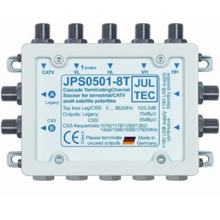Unicable Umsetzer JULTEC JPS0501-8T termniert (erweiterbar bis auf mehrere 100 Teilnehmer / Made in Germany)