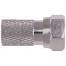 F-Stecker 7,0 mm mit Gummidichtring