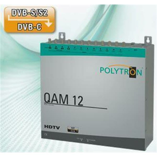 Kopfstation POLYTRON QAM 12 für 12 Transponder (DVB-S/S2 Umsetzung QPSK-QAM auf DVB-C)