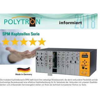 Kopfstation POLYTRON SPM 2000 telecontrol für 16 Transponder (DVB-S/S2 Umsetzung QPSK-QAM in DVB-C)