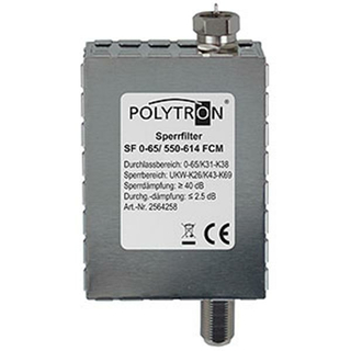 Polytron Sperrfilter SF 0-65/574-654 (Internet Hin- und Rückkanal frei, TV-Signal gesperrt)