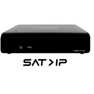 Schwaiger DSR41IP Full HDTV Media-Player/Receiver für SAT>IP (DC-IN, Internet, HDMI, IR Empfänger, CVBS (A/V), S/PDIF, USB)