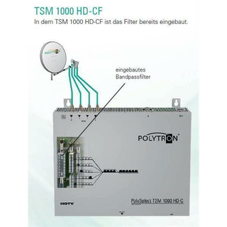 POLYTRON Poly Select TSM 1000 HD-CF (LAN-Schnittstelle + eingebauter Bandpassfilter TSM-SAB09)