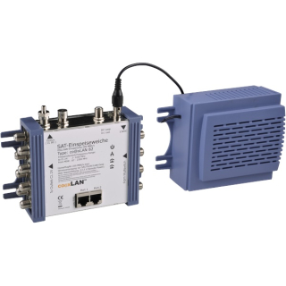 co@xLAN CL82NT Multischalter Einspeiseweiche für 8 Teilnehmer mit Remote-Stromversorgung, Modem und 2 LAN-Ports