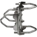 Doppelkreuzschelle für Rohe bis 60mm (Kreuzverbinder für Rohre / verzinkt)