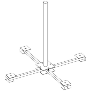 Herkules Balkonstnder/ Plattenstnder fr 1-4 Gehwegplatte (feuerverzinkt oder Edelstahl / 90cm Lnge)