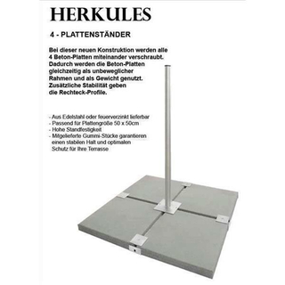 Herkules Balkonständer/ Plattenständer für 1-4 Gehwegplatte (feuerverzinkt oder Edelstahl / 90cm Länge)
