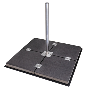 Stabilo Universal Balkonständer/Plattenständer für 4 Gehwegplatten (Edelstahl / 90cm Länge)
