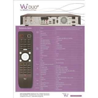 VU+ Duo2 Triple Linux HDTV Receiver 1x DVB-S2 Dual-Tuner + 1x DVB-C/T Single-Tuner 3000GB Festplatte