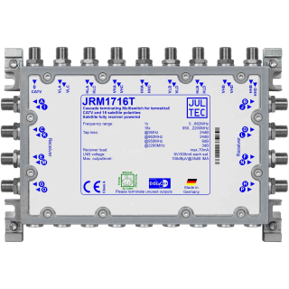 Jultec JRM1716T Multischalter 17/16 für 4 Satelliten - voll receivergespeist ohne Stromanschluss