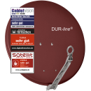 Dur-Line 75/80 Select Vollaluminium-Spiegel (ziegelrot)