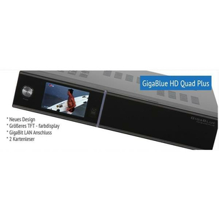 GigaBlue HD Quad Plus schwarz 2x DVB-S2 Tuner 2000GB 2.5 Festplatte