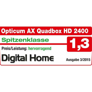 Opticum AX Quadbox HD 2400 2x DVB-C Tuner 2000GB 2.5 Festplatte