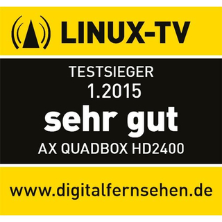 Opticum AX Quadbox HD 2400 3x DVB-C/T2 + 1x DVB-C Tuner 500GB 2.5 Festplatte