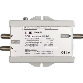 Dur-Line Einkabelumsetzer UCP-2 ohne Netzteil (2 Teilnehmer an einem Koaxkabel / Unicable-Router)