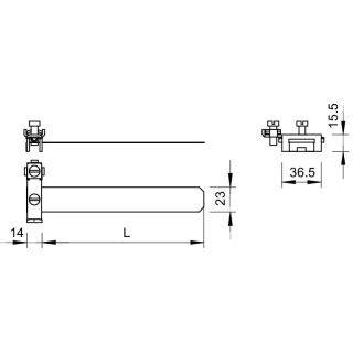 Erdungsrohrschelle Obo-Bettermann 17-48mm V2A fr Antennenmast (Erdung/Potentialausgleich)