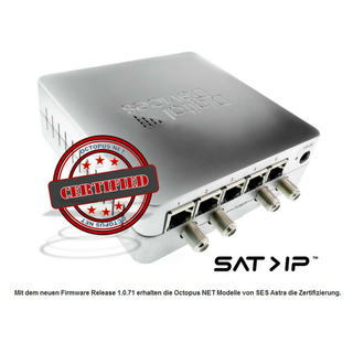 Digital Devices Octopus NET V2 S2/4 - SAT>IP Netzwerktuner (4x DVB-S2 Tuner + Twin-CI Unterstützung)