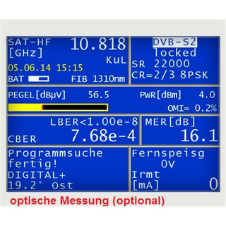 KWS Varos 109 Profi-Satmegert DVB-S/S2 mit BER-, C/N- Messung und Spektrumanalyser und Konstellationsdiagramm QPSK/8PSK (Unicable/JESS tauglich)