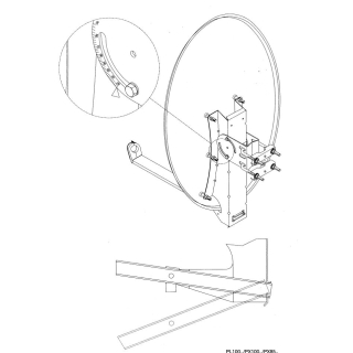 Gibertini SE 85 Premium Sat-Antenne (vormontierte Premium Qualitt in hellgrau, anthrazit oder rot)