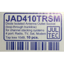 Jultec JAD410TRSM 4-Loch Antennendose Durchgangsdose 10db mit Modemanschluss (SAT | RADIO | CATV | DATA)