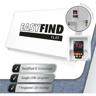 EasyFind Tripod ready (Micro/Selfsat) Flachantenne mit integriertem Satfinder Easyfind2