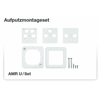 Spaun AMR U-Set Antennendosen Aufputzrahmen incl. 2-/ 3- und 4-Loch Deckel/Abdeckplatte