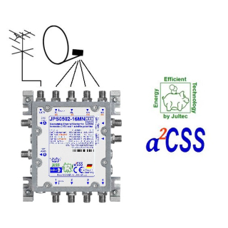 Jultec JPS0502-16MN JESS EN50607 Einkabelumsetzer fr 1 Satellit (2x16 UBs/IDs/Umsetzungen)