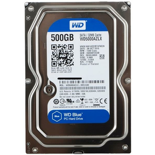 Western Digital WD5000AZLX Blue 500GB interne Festplatte (SATA3 3,5 Zoll, 7200rpm, 6Gb/s, 32MB Cache)