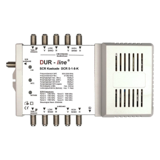 Dur-Line DCR 5-1-8K Unicable Einkabel Multischalter (fr 1x8 Unicable + Kaskadenausgnge)