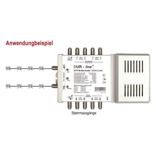 Dur-Line DCR 5-2-4K Unicable Einkabel Multischalter (fr 2x4 Unicable + Kaskadenausgnge)