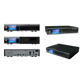 GigaBlue UHD Quad 4K Sat- / Hybrid Receiver 2x DVB-S2 (FBC-Tuner) mit 4000GB 2.5 Festplatte