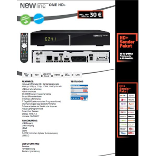 NewLine ONE HD+ (HD+ Karte für 6 Monate inclusive)