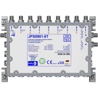 Jultec JPS0901-8T Unicable EN50494 Einkabelumsetzer für 2 Satelliten (8 UBs/IDs/Umsetzungen)