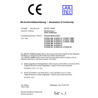 Jultec JPS0902-8T Unicable EN50494 Einkabelumsetzer fr 2 Satelliten (2x8 UBs/IDs/Umsetzungen)