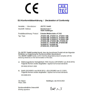 Jultec JPS0906-4T/M Unicable EN50494 Einkabelumsetzer fr 2 Satelliten (6x4 UBs/IDs/Umsetzungen)