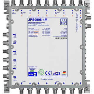 Jultec JPS0906-4T/M Unicable EN50494 Einkabelumsetzer für 2 Satelliten (6x4 UBs/IDs/Umsetzungen)