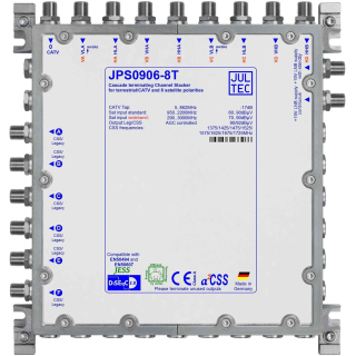 Jultec JPS0906-8T Unicable EN50494 Einkabelumsetzer für 2 Satelliten (6x8 UBs/IDs/Umsetzungen)